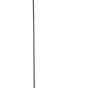 J-Line vloerlamp Evy – ijzer/hout – zwart/naturel