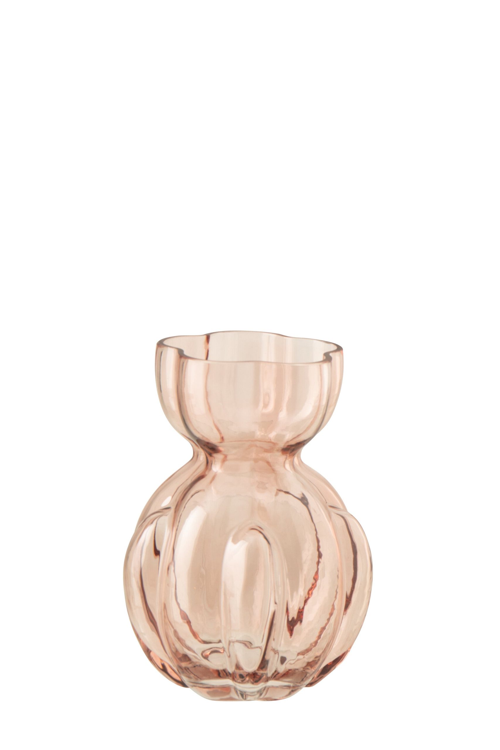 J-Line vaas Hubert - glas - zalmroze - small