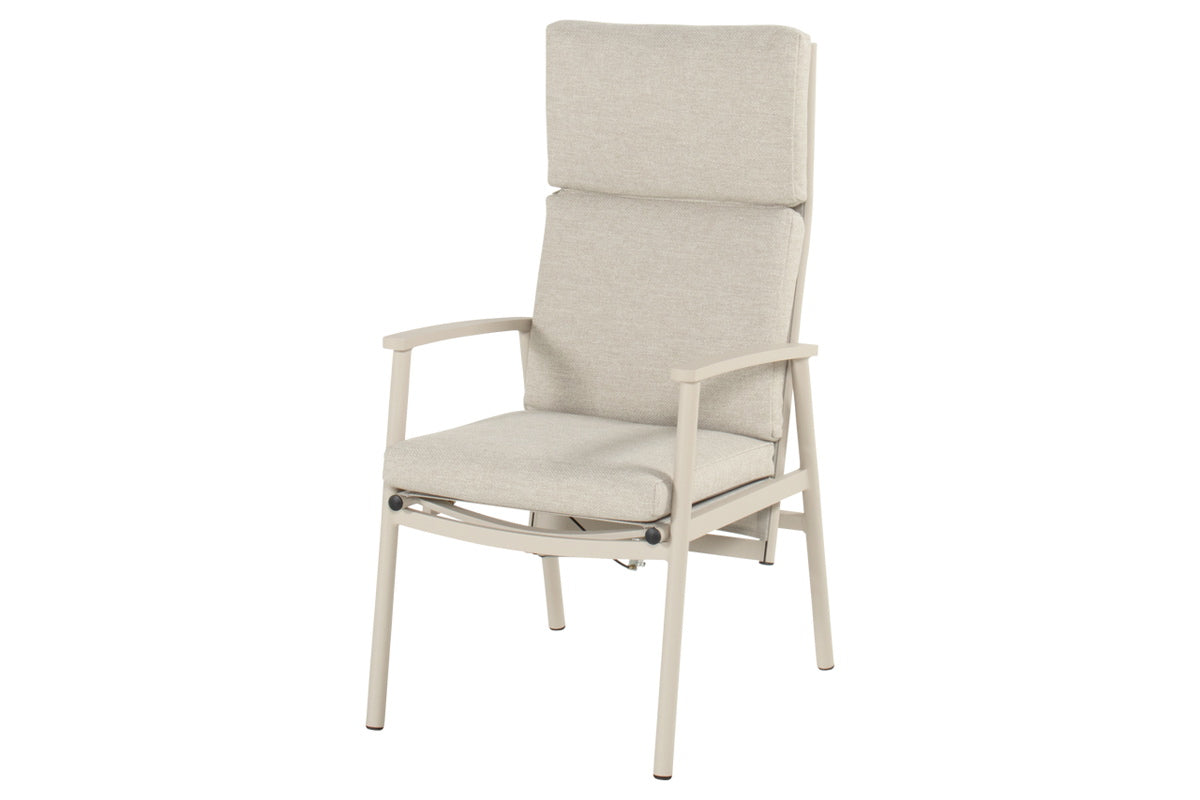 Hartman Tuinstoel Flora - Beige Aluminium - Zithoogte 48cm - Set van 2