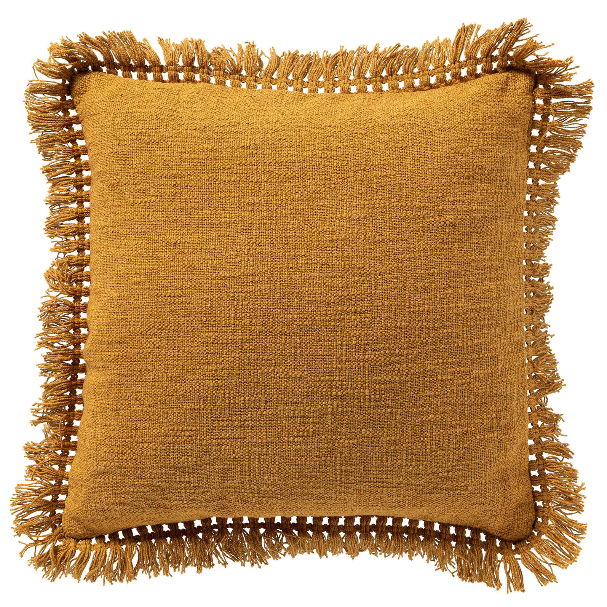 JONNA - kussenhoes 45x45 cm - gerecycled - katoen - Chai Tea - geel