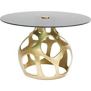 Kare Design Eettafel Volcano Ø120cm goud