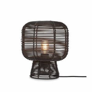 GOOD&MOJO tafellamp Tanami – zwart – Ø27cm