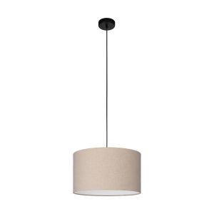 EGLO hanglamp Feniglia – e27 – ø 38 cm – beige/zwart – linnen EGLO hanglamp Feniglia – e27 – ø 38 cm – beige/zwart – linnen