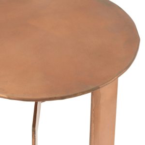 J-Line bijzettafel Zino Hoog – ijzer – koper – set van 2