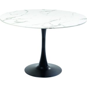 Kare Design Eettafel Schickeria Ø110cm marmerprint wit en zwart Kare Design Eettafel Schickeria Ø110cm marmerprint wit en zwart