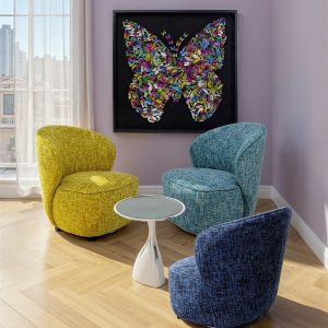 Kare Design Draaifauteuil Ellie geel Kare Design Draaifauteuil Ellie geel