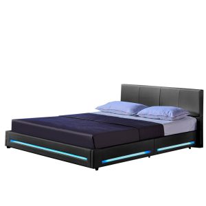 Home Deluxe LED bed ASTEROID donkergrijs 140 x 200 cm Home Deluxe LED bed ASTEROID donkergrijs 140 x 200 cm