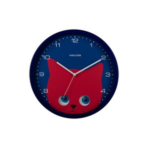 Karlsson wandklok Peekaboo Cat – blauw – Ø30.8cm Karlsson wandklok Peekaboo Cat – blauw – Ø30.8cm