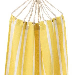 J-Line hangmat Strepen – katoen/polyester – geel/wit J-Line hangmat Strepen – katoen/polyester – geel/wit