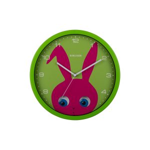 Karlsson wandklok Peekaboo Bunny – groen – Ø30.8cm Karlsson wandklok Peekaboo Bunny – groen – Ø30.8cm