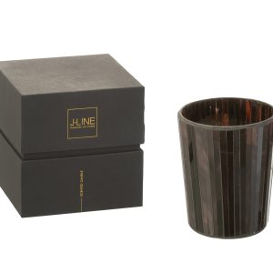 J-Line geurkaars Noa – Woody Aurora – glas – bruin – medium – 55U J-Line geurkaars Noa – Woody Aurora – glas – bruin – medium – 55U