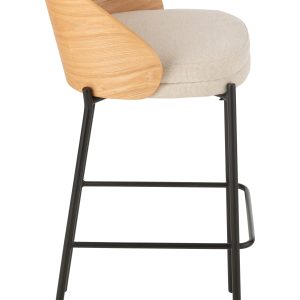 J-Line barstoel Lone – multiplex/metaal – naturel/beige