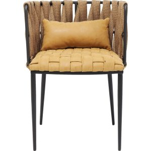 Kare Design Stoel met armleuningen Cheerio geel Kare Design Stoel met armleuningen Cheerio geel