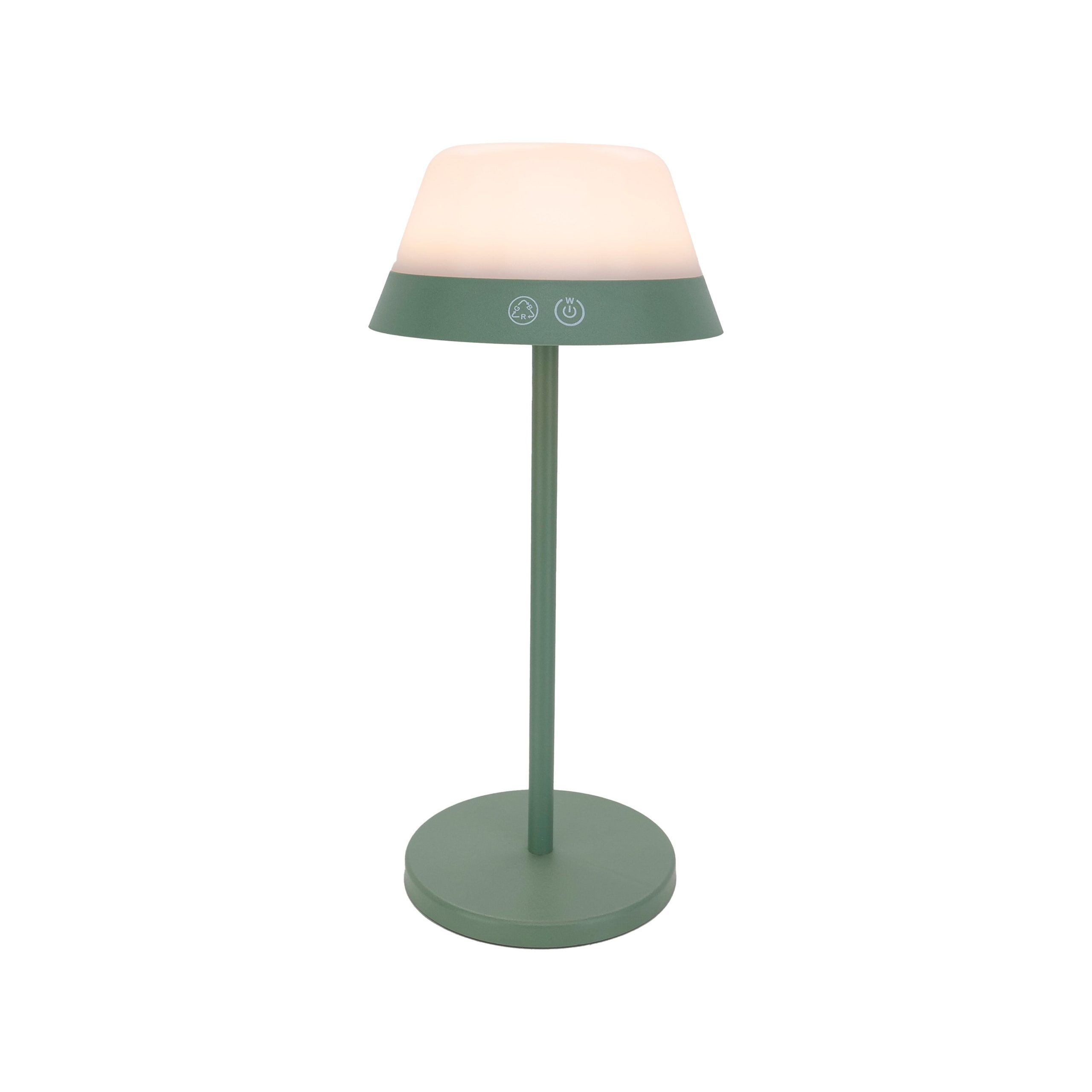 EGLO tafellamp Meggiano - draadloos - 32 cm - groen/wit