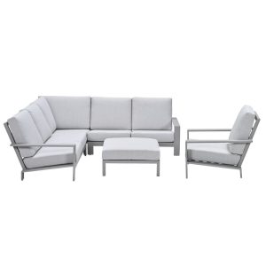 Garden Impressionshoek loungeset Coba 5-delig – taupe Garden Impressionshoek loungeset Coba 5-delig – taupe