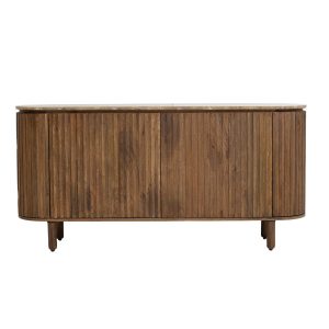 Giga Meubel Dressoir – Mangohout/Travertin – Bruin – 175cm Giga Meubel Dressoir – Mangohout/Travertin – Bruin – 175cm