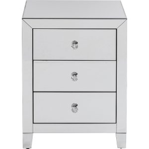 Kare Design Nachtkastje Luxury 3 Lades Zilver Kare Design Nachtkastje Luxury 3 Lades Zilver