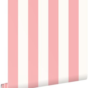 ESTAhome behang strepen licht roze en wit – 53 cm x 10.05 m – 139906 ESTAhome behang strepen licht roze en wit – 53 cm x 10.05 m – 139906