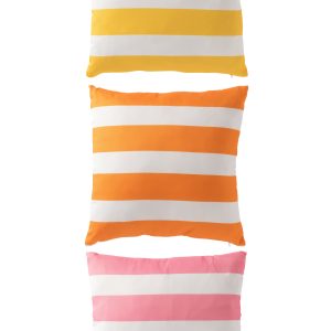 J-Line kussen Buiten Vierkant Gestreept – polyester – mix – set van 3