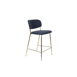 Housecraft Living Jolien Barkrukken rugleuning 65 cm Goud/ Donkerblauw Housecraft Living Jolien Barkrukken rugleuning 65 cm Goud/ Donkerblauw