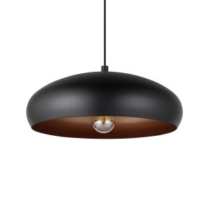 EGLO hanglamp Mogano 1 – e27 – ø 40 cm – zwart/koper EGLO hanglamp Mogano 1 – e27 – ø 40 cm – zwart/koper
