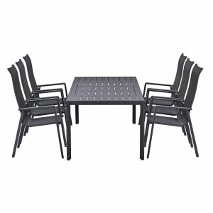 Garden Impressions Tuinset Siena 7-delig – Kasper tuintafel 220×93 cm