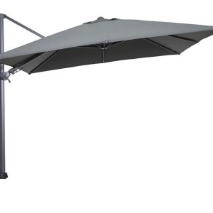 Hawaii parasol – 300×300 cm – carbon black – donker grijs