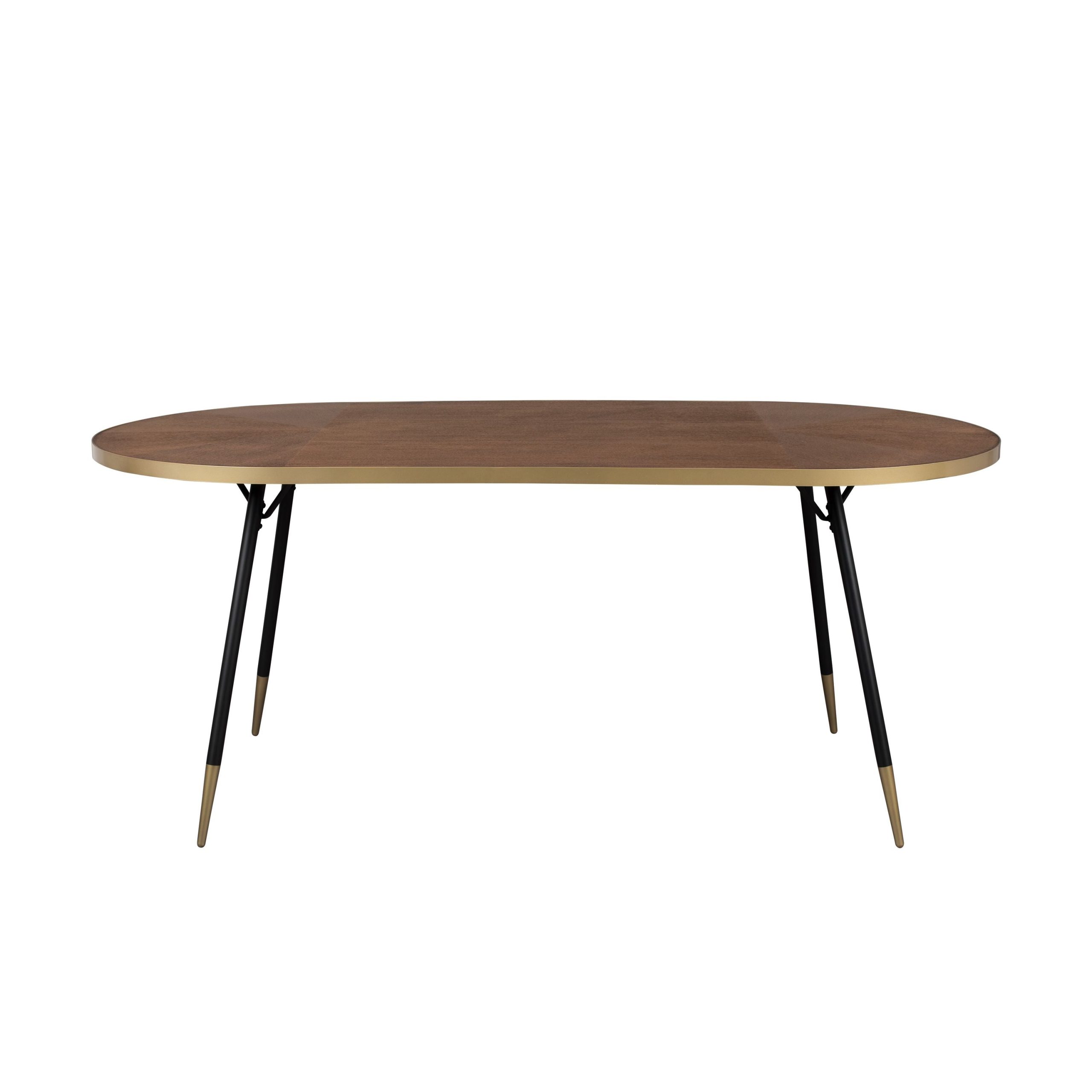Housecraft Living Denise Eettafel Ovaal 180x90 cm Hout Bruin/ Goud