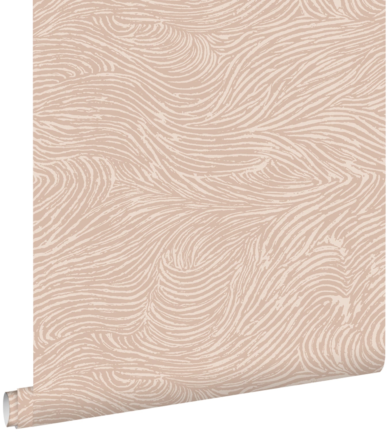 ESTAhome behang 3d golvende lijnen zacht roze - 53 cm x 10.05 m - 1396