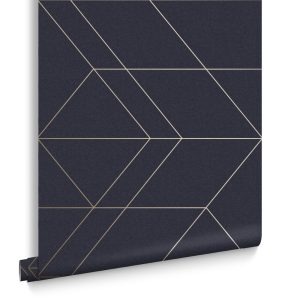 Graham & Brown Vliesbehang – Balance Navy Gold – 10mx53cm