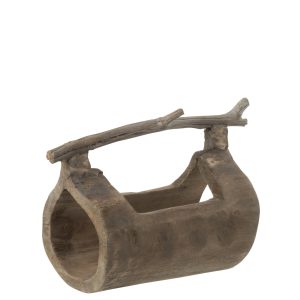 J-Line decoratie Stam Handvat – hout – naturel – small