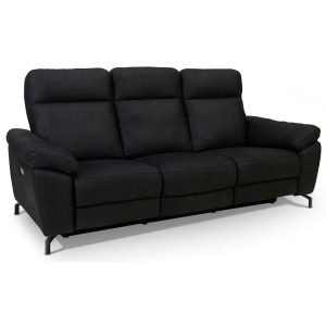 Furnhouse 3-zitsbank Selesta – Zwart – Stof – 96x222x101 Furnhouse 3-zitsbank Selesta – Zwart – Stof – 96x222x101