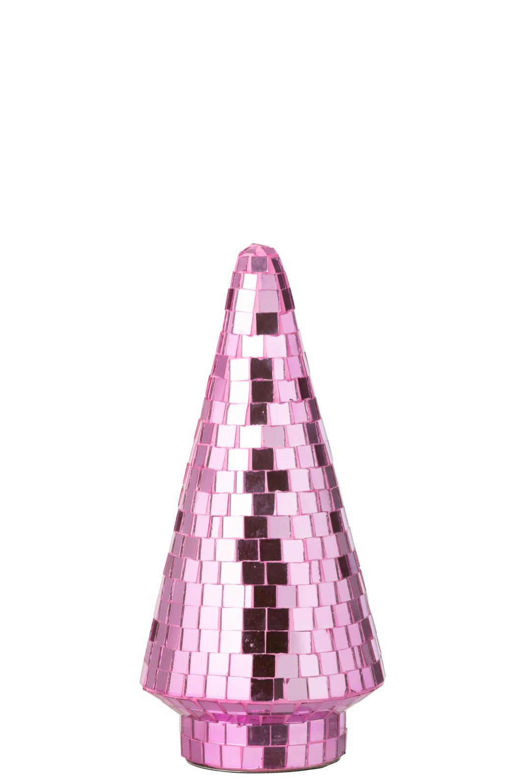 J-Line decoratie Boom Spiegel - glas - rose - medium