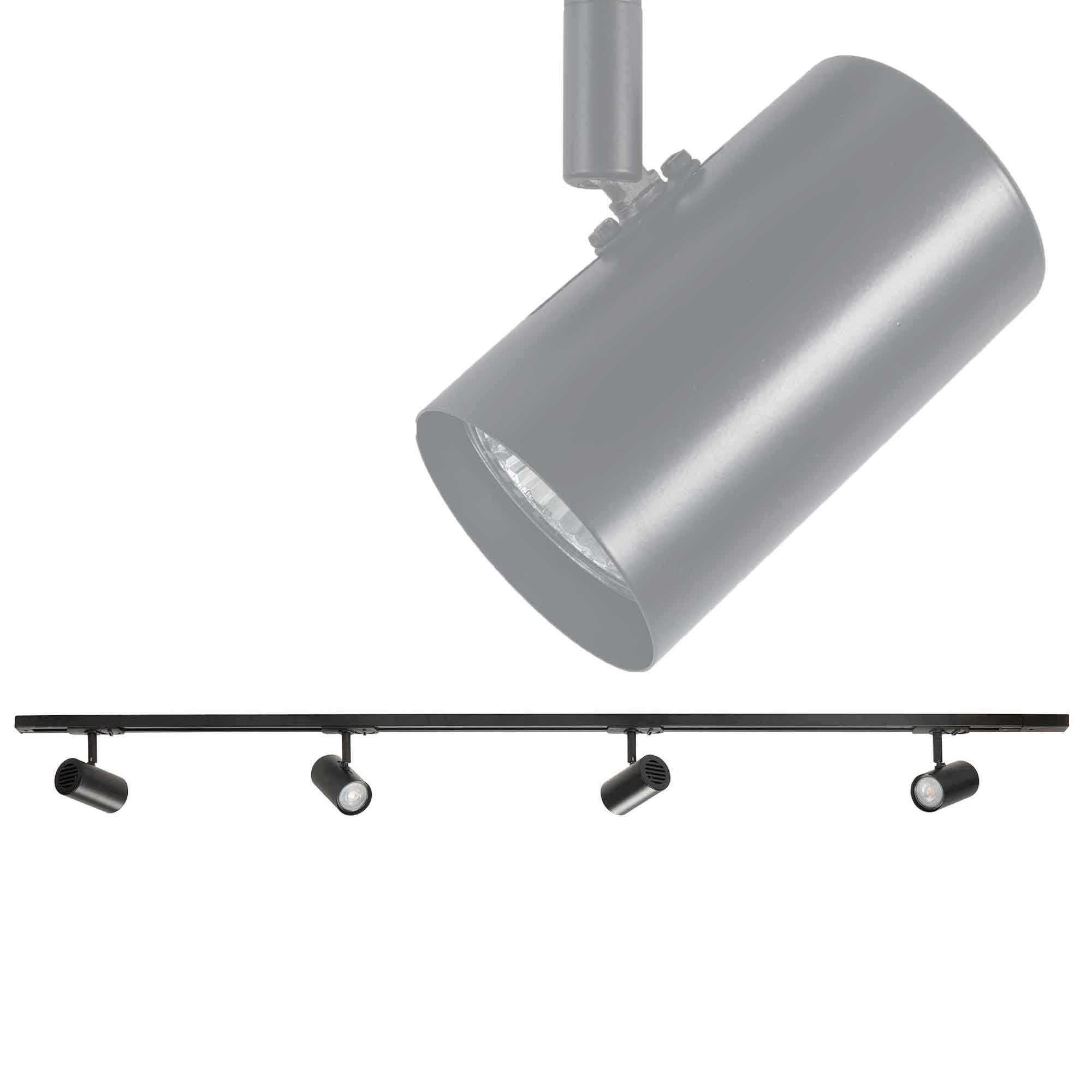 Highlight railsysteem Trackline - 4 lichts - 150 x 16 cm - zwart