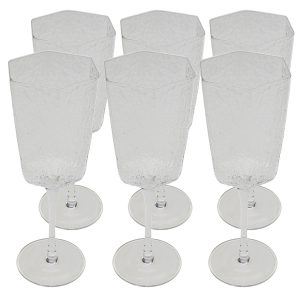 Kare Design Wijnglazen Wit Cascata (6/Set)