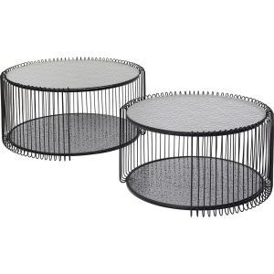 Kare Design Salontafel Wire Double Bubble zwart (2/Set) Kare Design Salontafel Wire Double Bubble zwart (2/Set)