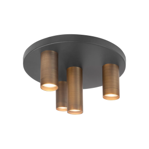 Highlight plafondlamp Perugia – 4 lichts – 35 x 28 cm – zwart brons Highlight plafondlamp Perugia – 4 lichts – 35 x 28 cm – zwart brons