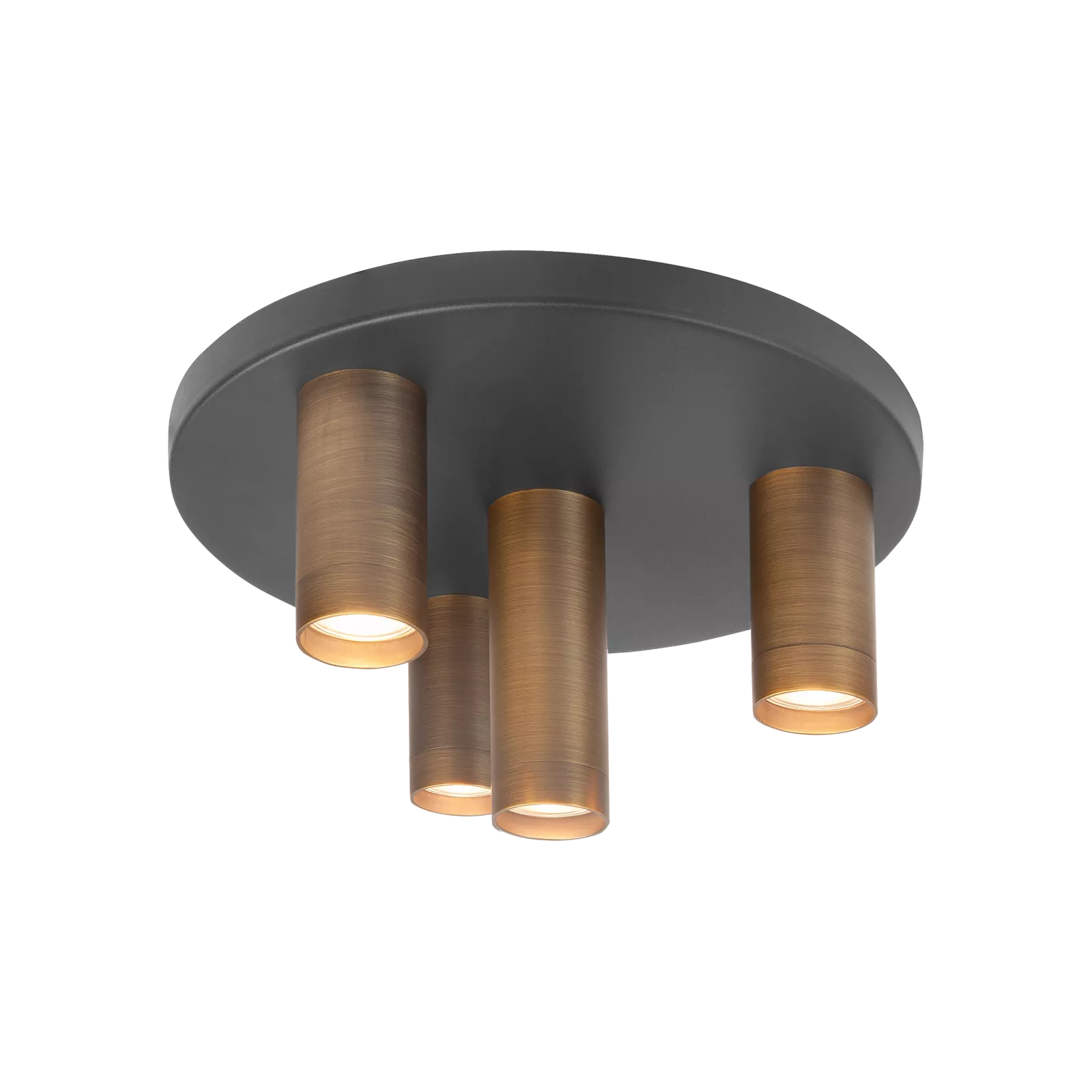 Highlight plafondlamp Perugia - 4 lichts - 35 x 28 cm - zwart brons