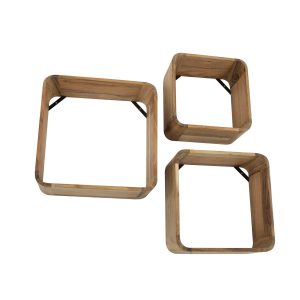 Giga Meubel Wandschap Massief – Naturel – Set van 3 – 40x15x40cm Giga Meubel Wandschap Massief – Naturel – Set van 3 – 40x15x40cm