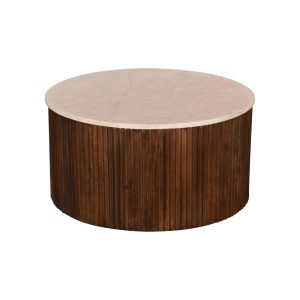 Giga Meubel Salontafel Davi – Rond – Donkerbruin – Marmer – Ø70cm Giga Meubel Salontafel Davi – Rond – Donkerbruin – Marmer – Ø70cm