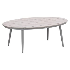 Garden Impressions bijzettafel Lucas taupe ovaal – 120 x 75 x 45 cm