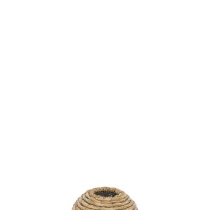 J-Line vaas Yumi Bol – bamboe – naturel – extra small – 2 stuks – Ø 17