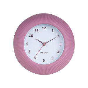 Karlsson wandklok Tender Rib – roze – Ø25cm