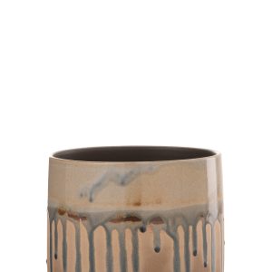 J-Line bloempot Druppel – keramiek – beige/grijs – medium – Ø 18 cm J-Line bloempot Druppel – keramiek – beige/grijs – medium – Ø 18 cm