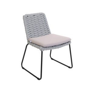 HOME DELUXE wicker tuinstoel BALERO lichtgrijs – Qty: 1