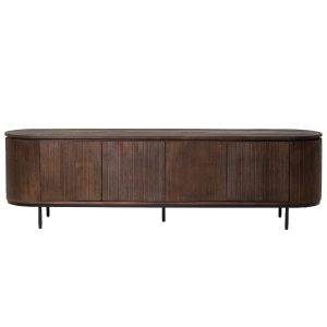Giga Meubel Tv-Meubel Tora – Mangohout/Metaal – Donkerbruin – 200cm