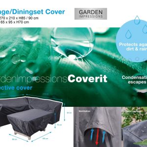 Coverit voor lounge-diningset rechts – 270/210x85xH90 en 165x95xH70 cm Coverit voor lounge-diningset rechts – 270/210x85xH90 en 165x95xH70 cm
