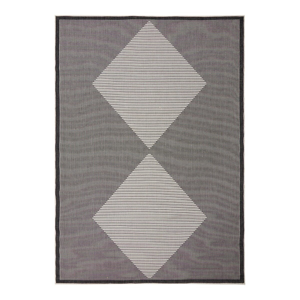 Buitenkleed Kite - Zwart/Wit - dubbelzijdig - EVA Interior - 200 x 290