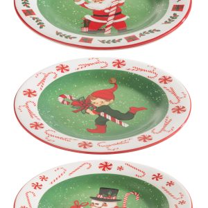 J-Line bord Kerstmis Dolomite – keramiek – mix – 3 stuks J-Line bord Kerstmis Dolomite – keramiek – mix – 3 stuks