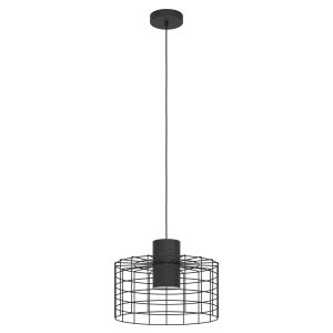 EGLO hanglamp Milligan – e27 – industrieel – ø 38 cm – zwart/wit
